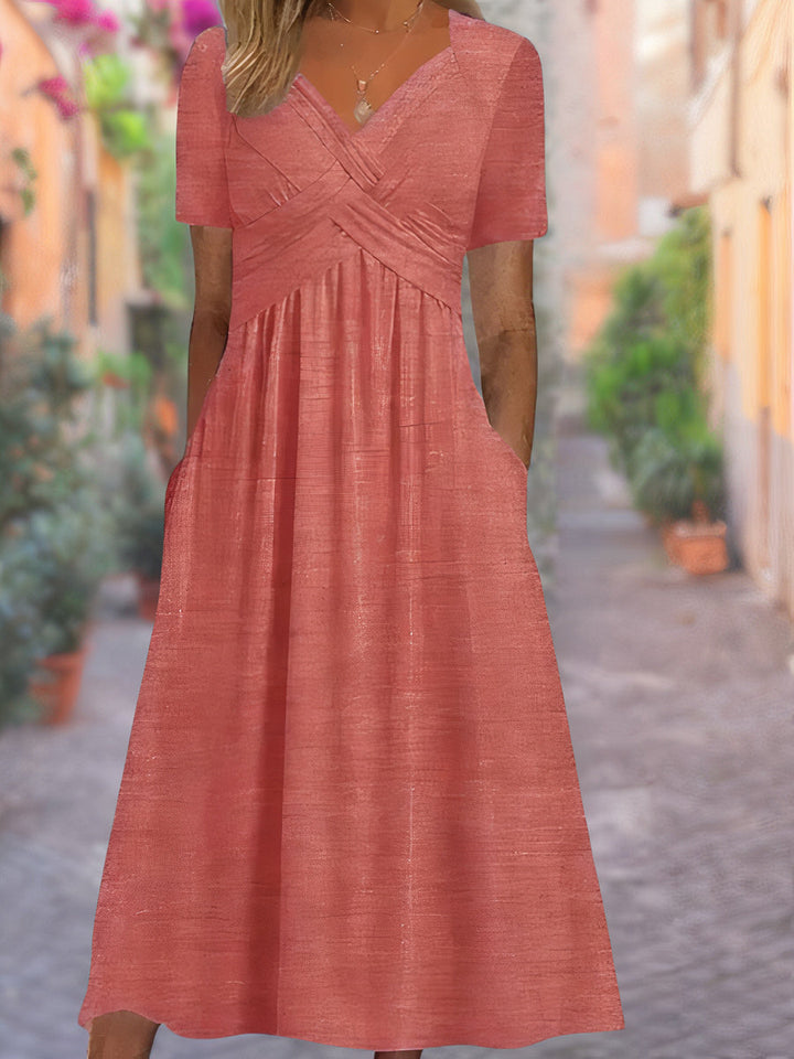 Mireya | Elegant Flowing Wrap Dress for Women with Practical Pockets