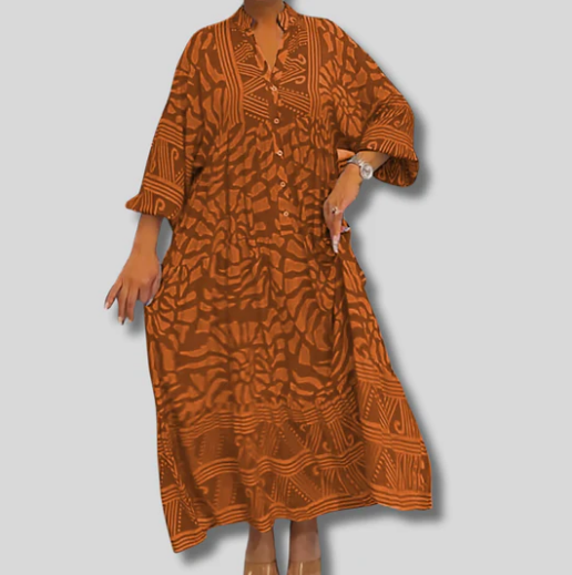 Hazel | V-neck Printed Dress