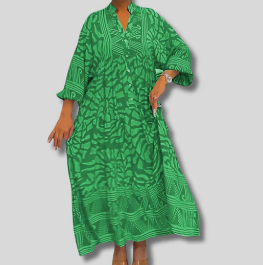 Hazel | V-neck Printed Dress