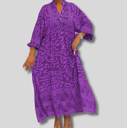 Hazel | V-neck Printed Dress