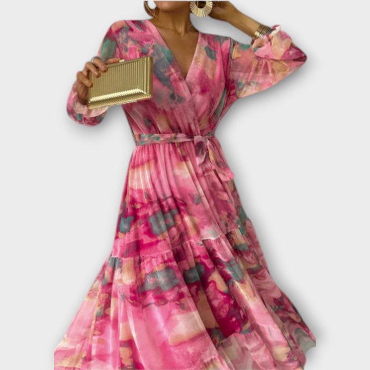 Evelyn – Watercolour Dream Maxi Dress