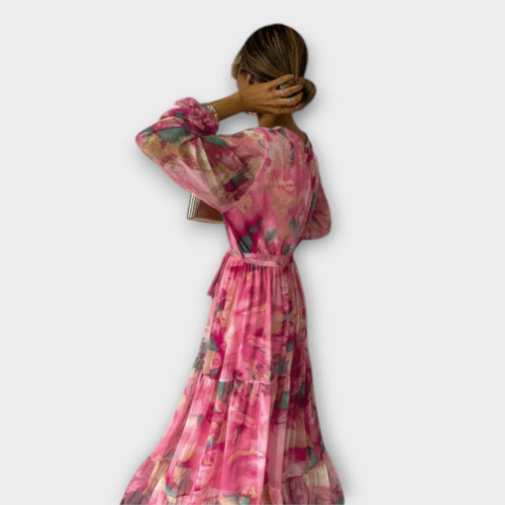 Evelyn – Watercolour Dream Maxi Dress