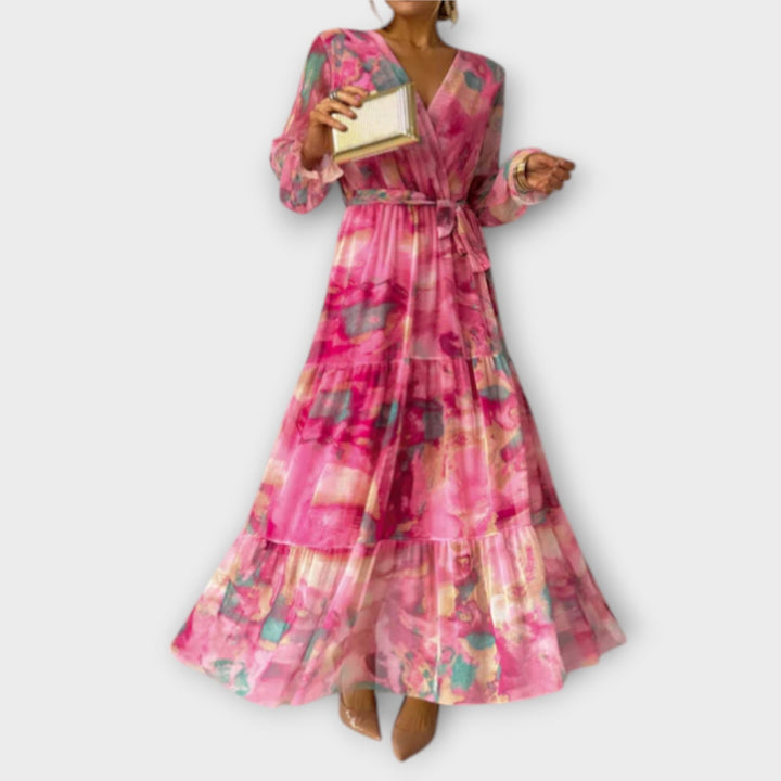 Evelyn – Watercolour Dream Maxi Dress