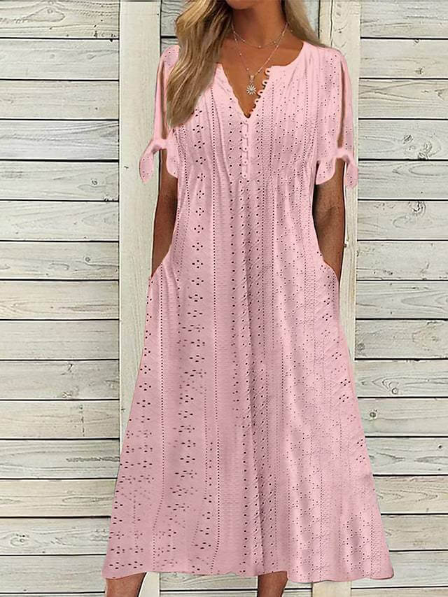 Lisa | Dress with Open Sleeves and Pockets
