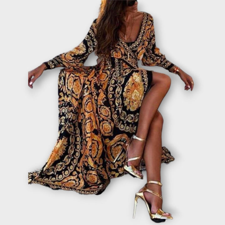 Willow – Boho Wrap Dress with Side Slit