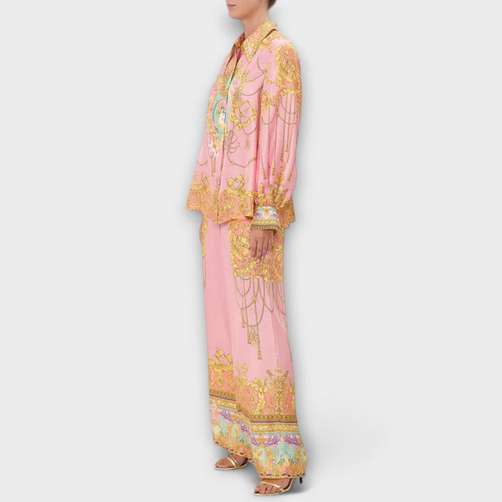 Sage – Mermaid Tail Relaxed Shirt & Elastic Waist Trouser Set