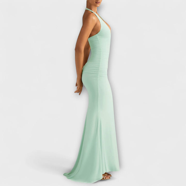 Seraphina – Sophisticated Backless Halterneck Gala Dress