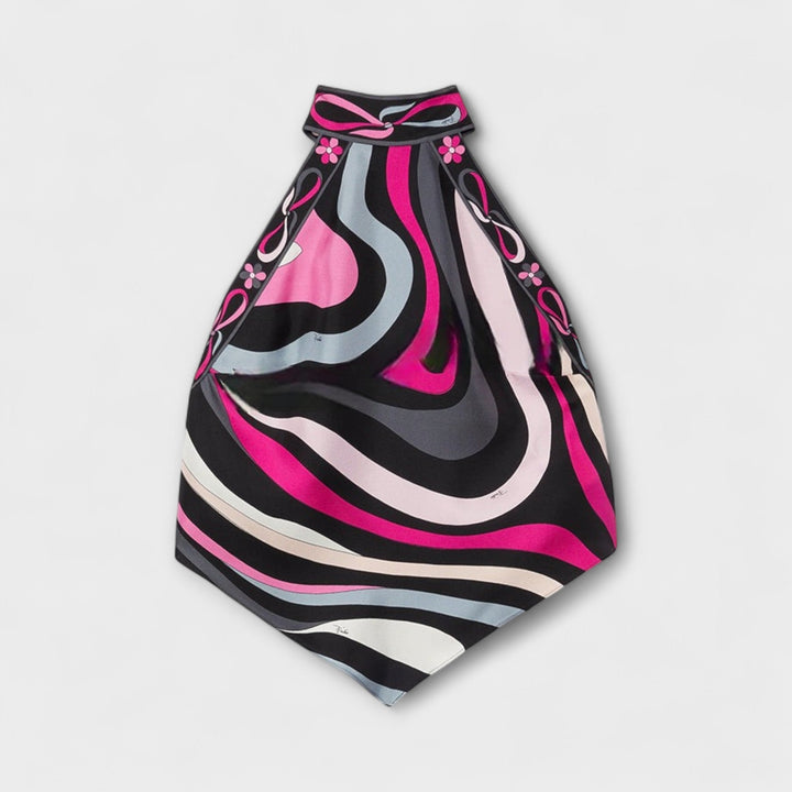 Everly – Halterneck Top & Asymmetric Midi Skirt Set