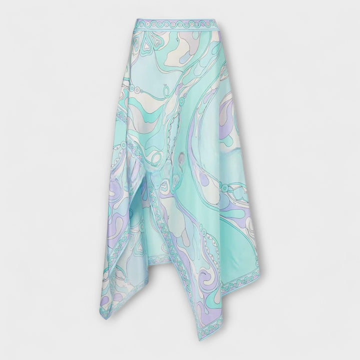 Everly – Halterneck Top & Asymmetric Midi Skirt Set