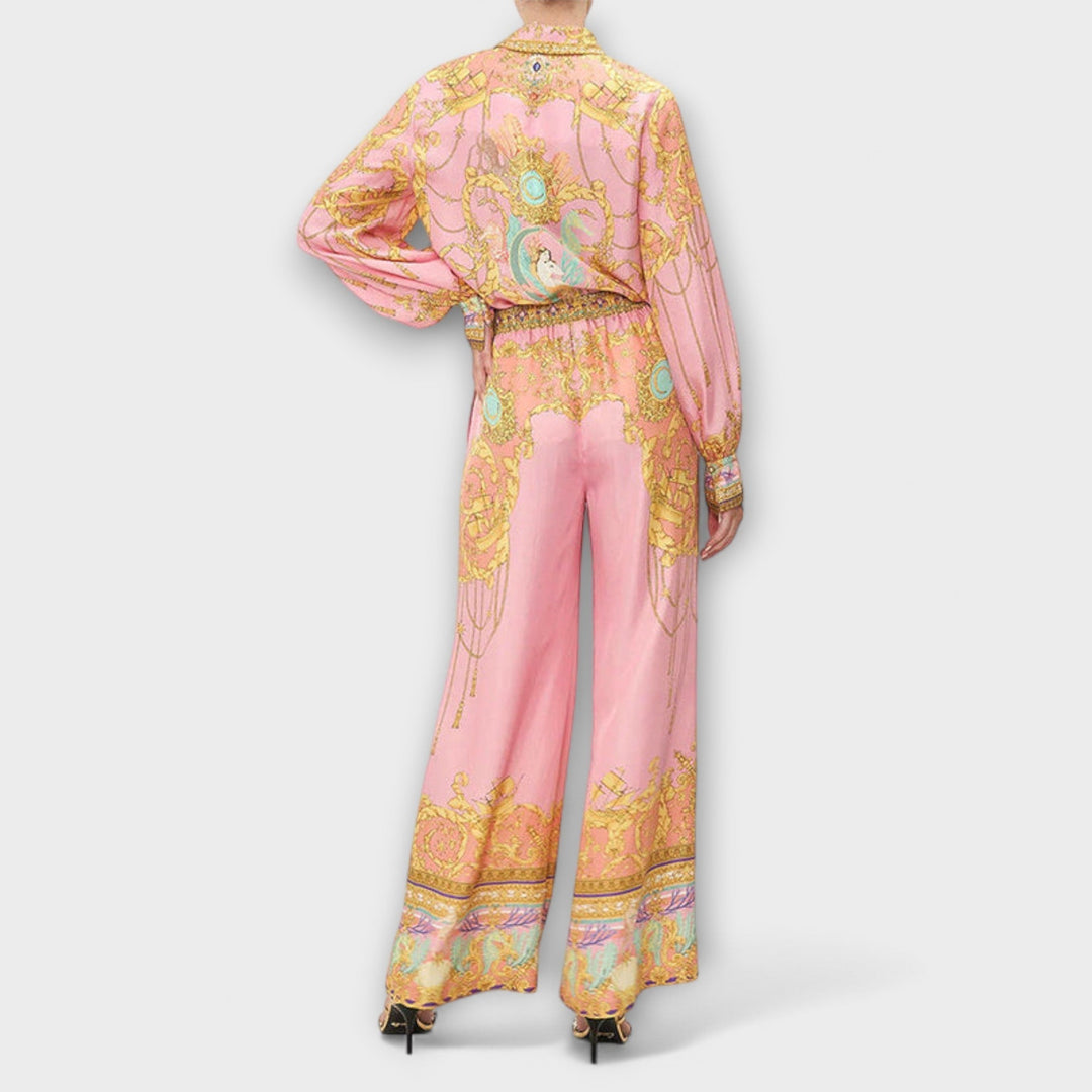 Sage – Mermaid Tail Relaxed Shirt & Elastic Waist Trouser Set