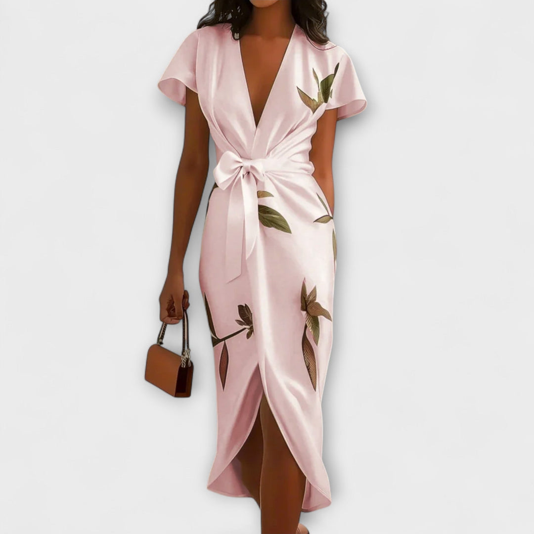 Serena – Satin Wrap Dress
