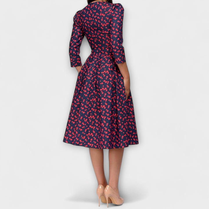 Retrozo | Elegant knee-length dress