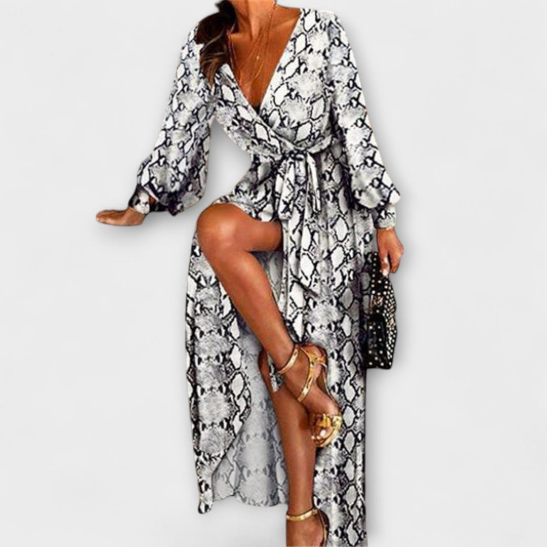 Willow – Boho Wrap Dress with Side Slit