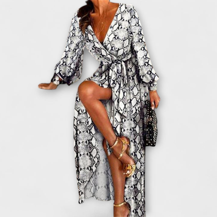 Willow – Boho Wrap Dress with Side Slit