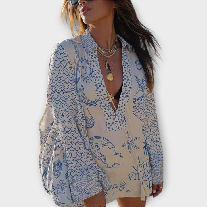 Liv – Waterfall Satin Tassel Shirt & Shorts Co-Ord