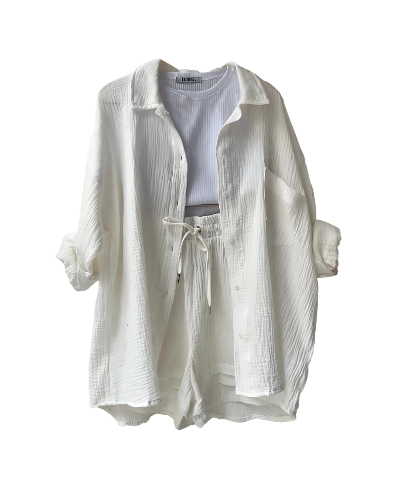 Maylee™ | Cotton Shirt & Shorts Set