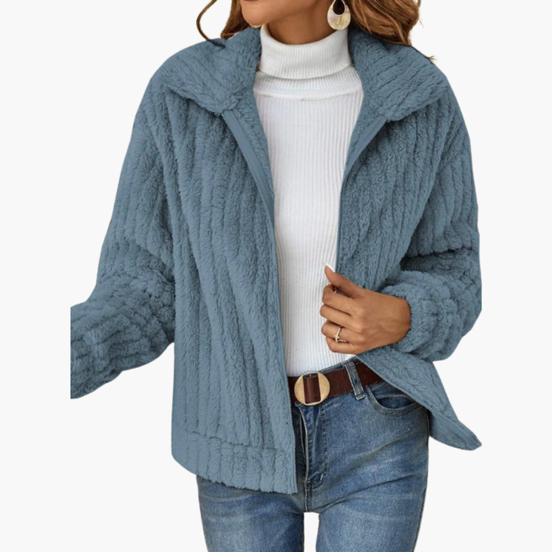 Luna | Short Fleece Jacket with Notch Collar