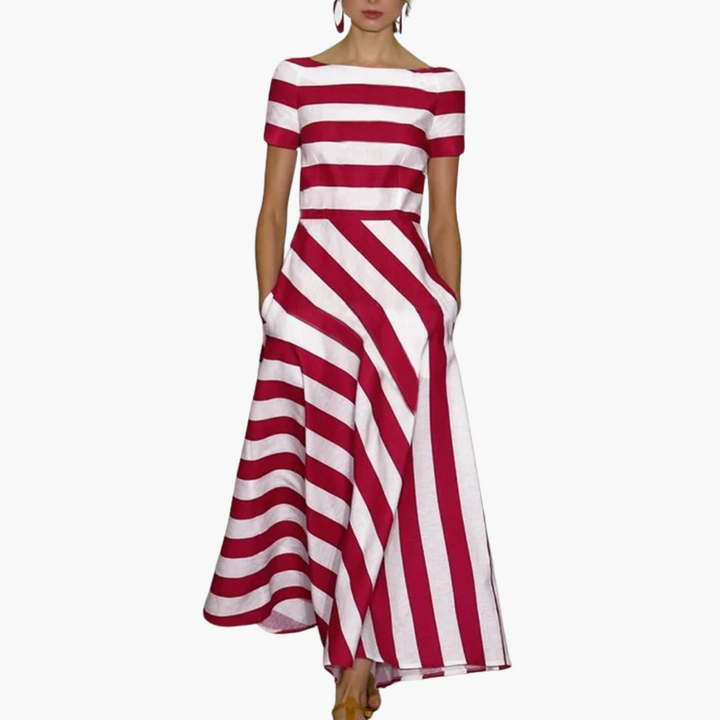 Amalia | Handcrafted Striped Maxi Dress