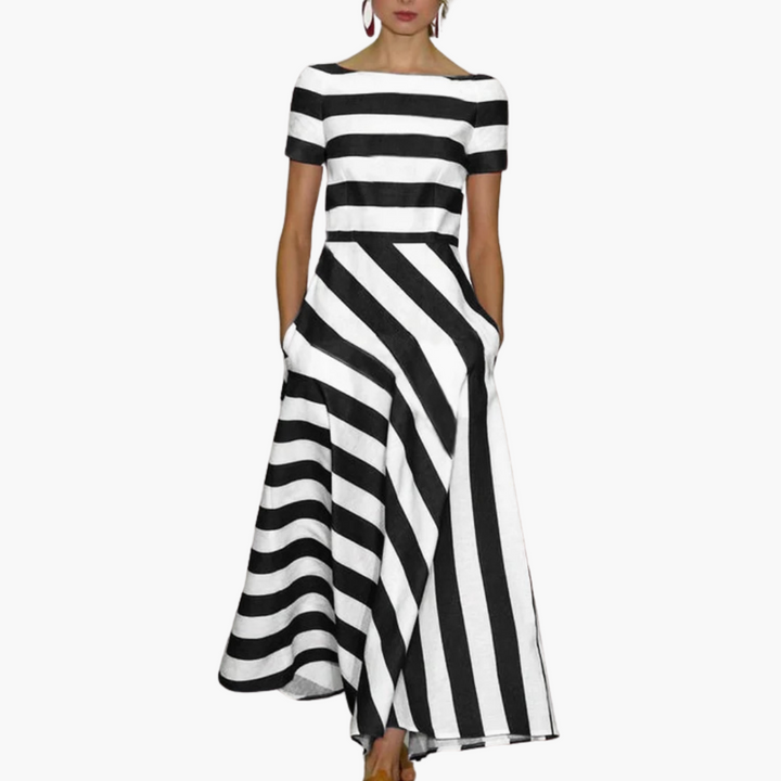 Amalia | Handcrafted Striped Maxi Dress