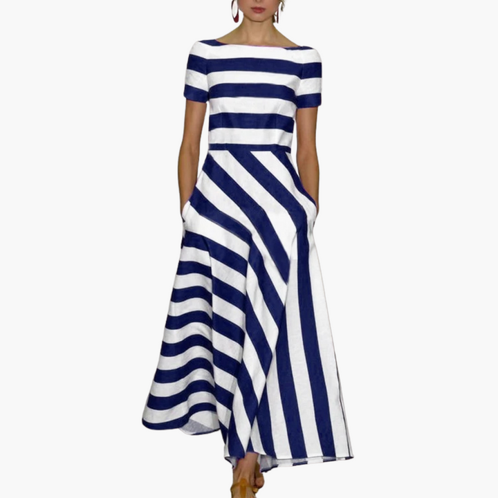 Amalia | Handcrafted Striped Maxi Dress