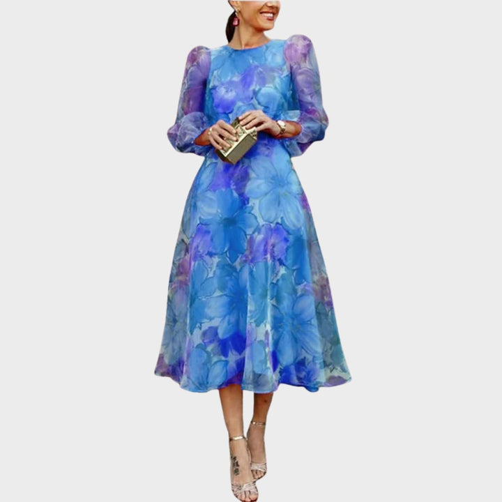 Aria | Floral Print Midi Dress