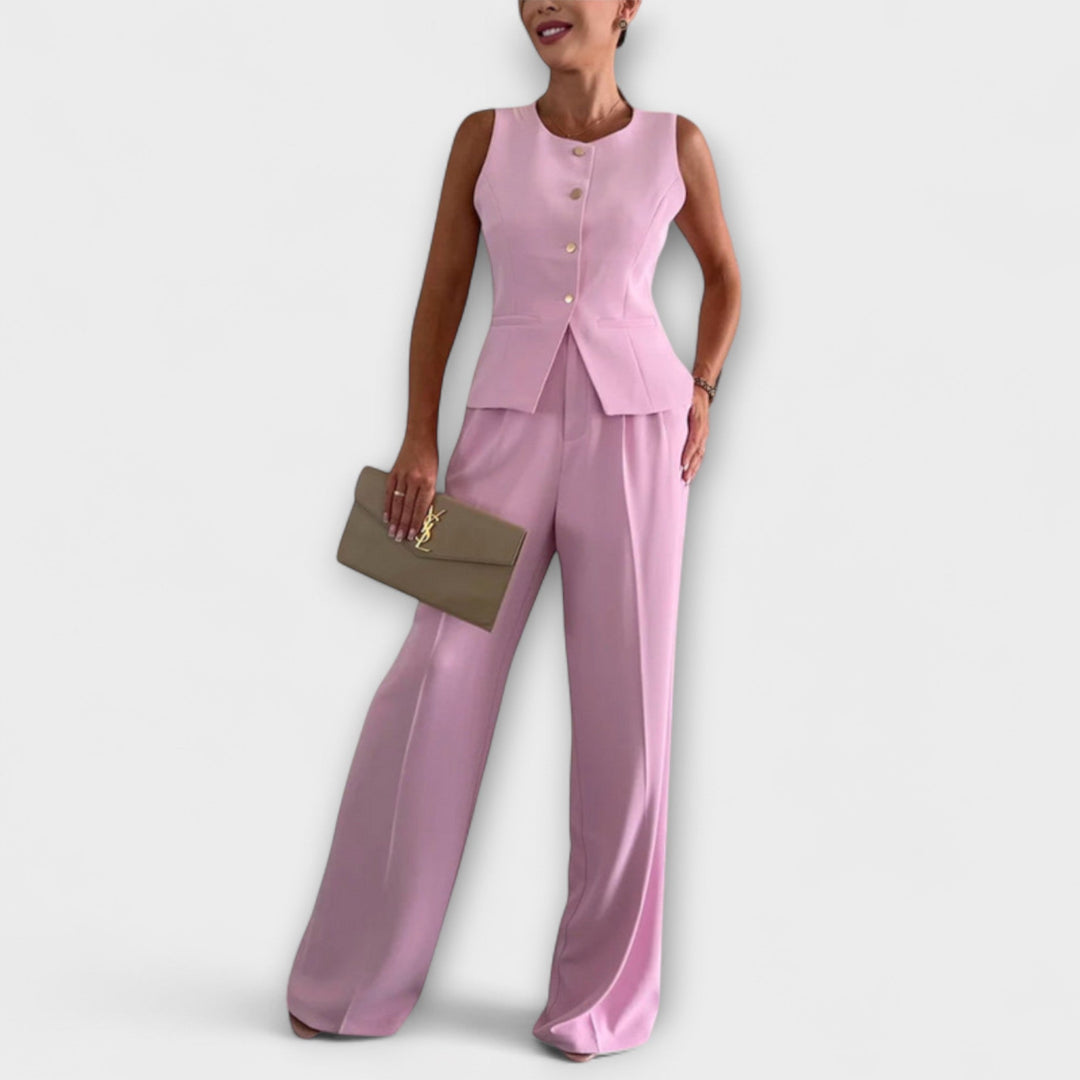 Wilhelmina – Sleeveless Top & Trouser Co-ord Set