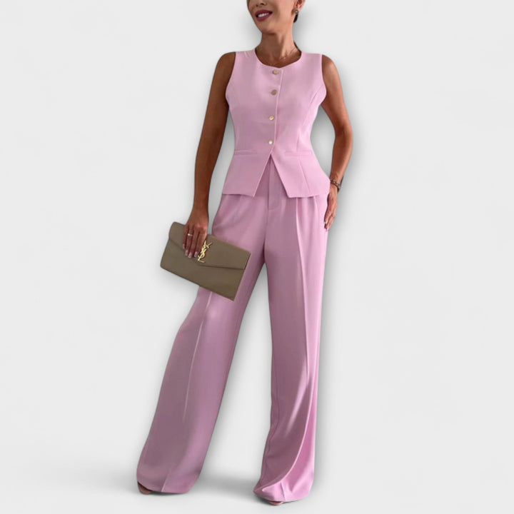 Wilhelmina – Sleeveless Top & Trouser Co-ord Set