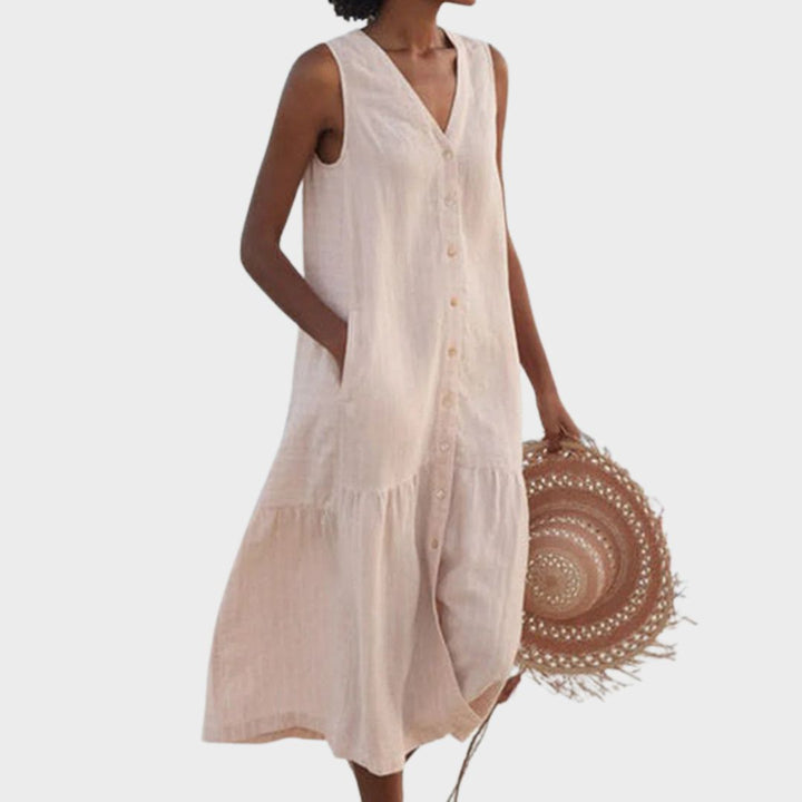 Anna™ | Chic V-Neck Summer Dress