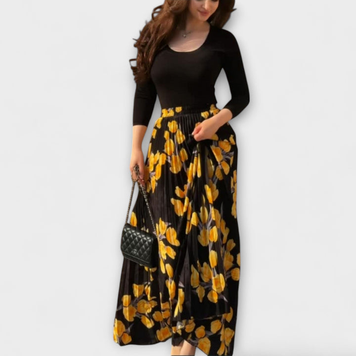 Violette – Pleated Midi Skirt & Top Co-Ord