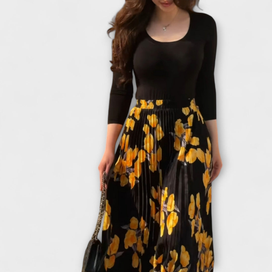 Violette – Pleated Midi Skirt & Top Co-Ord