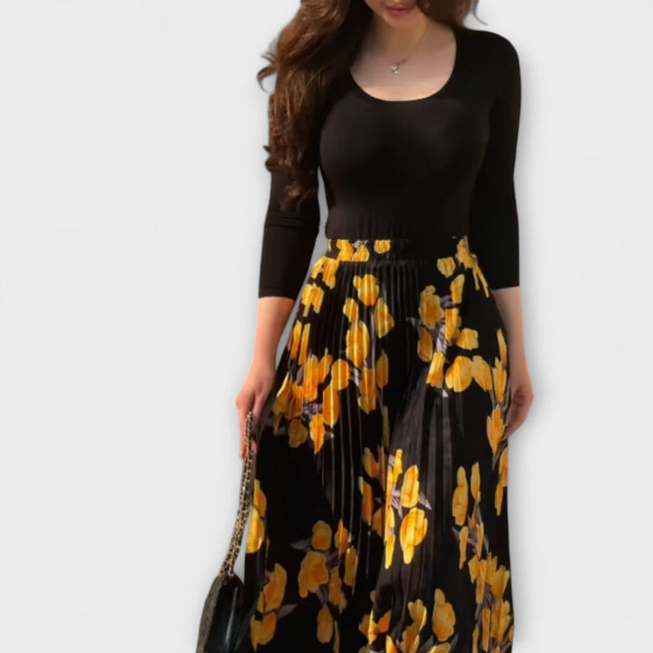 Violette – Pleated Midi Skirt & Top Co-Ord