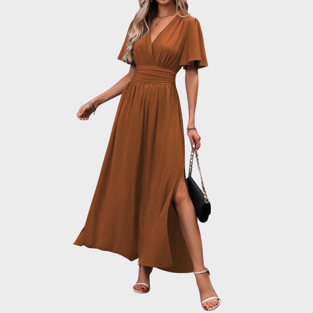 Celina™ | Elegant Maxi Dress with Slit