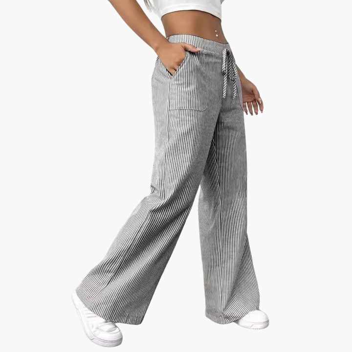 Nova | Striped Wide-Leg Trousers
