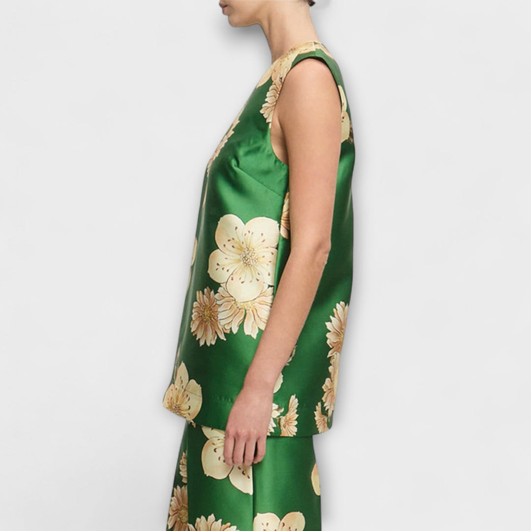 Clea – Sage Green Sleeveless Trouser Set