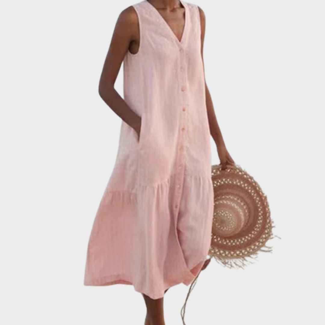 Anna™ | Chic V-Neck Summer Dress
