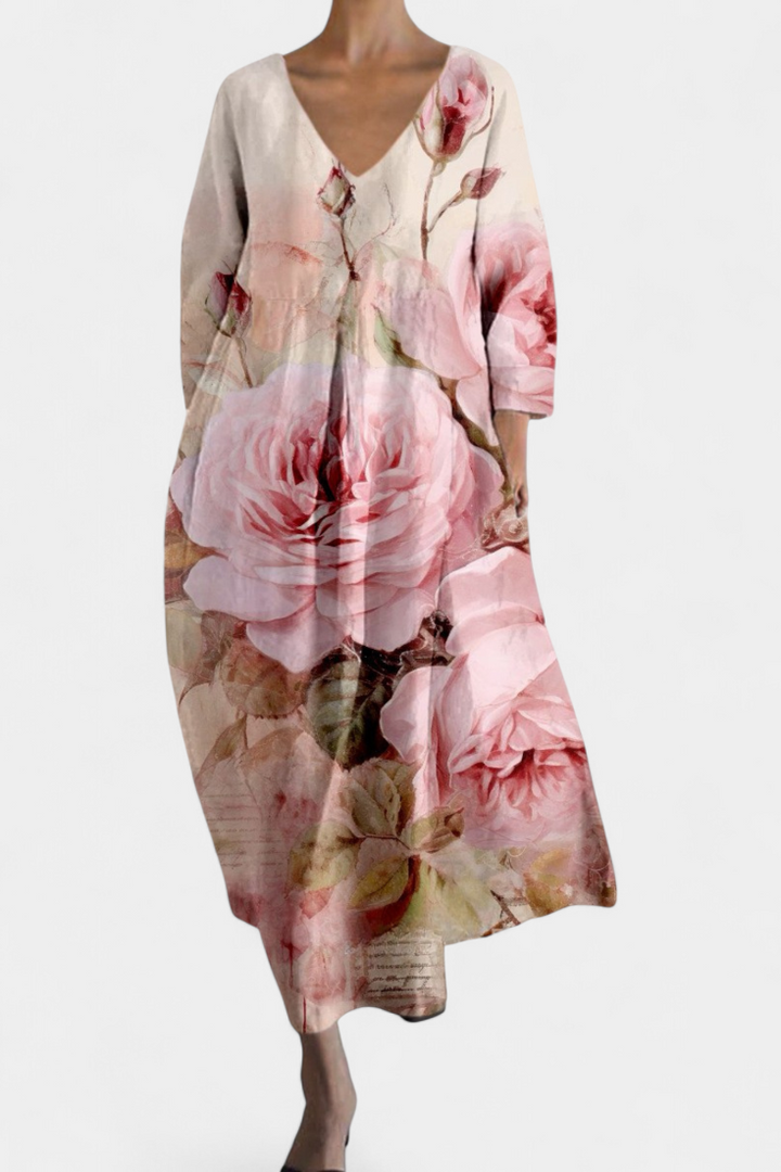 Serena™ | Colourful Linen Summer Dress