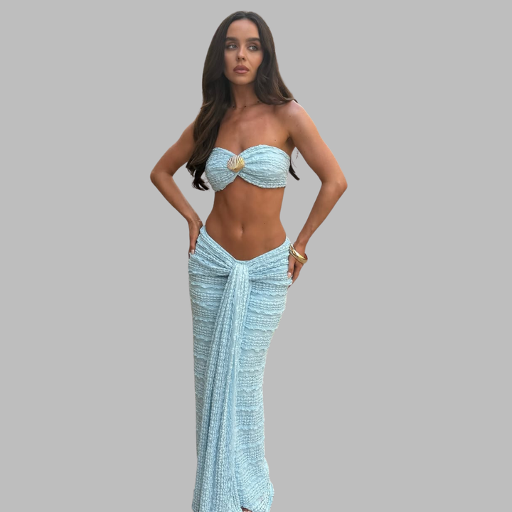 Oswina | Sandshell Maxi Set for elegant summer looks