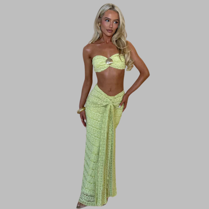 Oswina | Sandshell Maxi Set for elegant summer looks