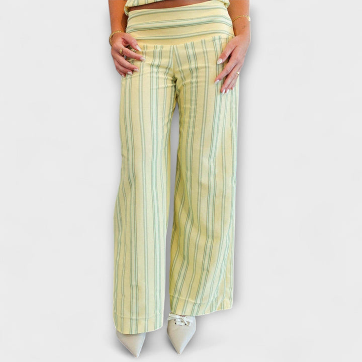 Anastasia – Classic Breton Stripe Trouser Suit
