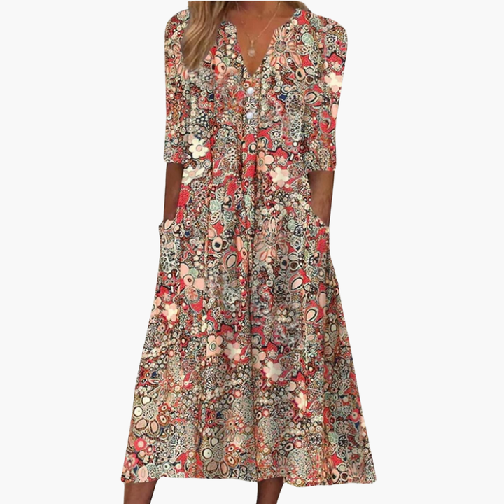 Willow | Elegant Summer Dress with Tummy Coverage
