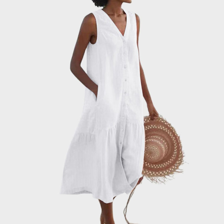 Anna™ | Chic V-Neck Summer Dress