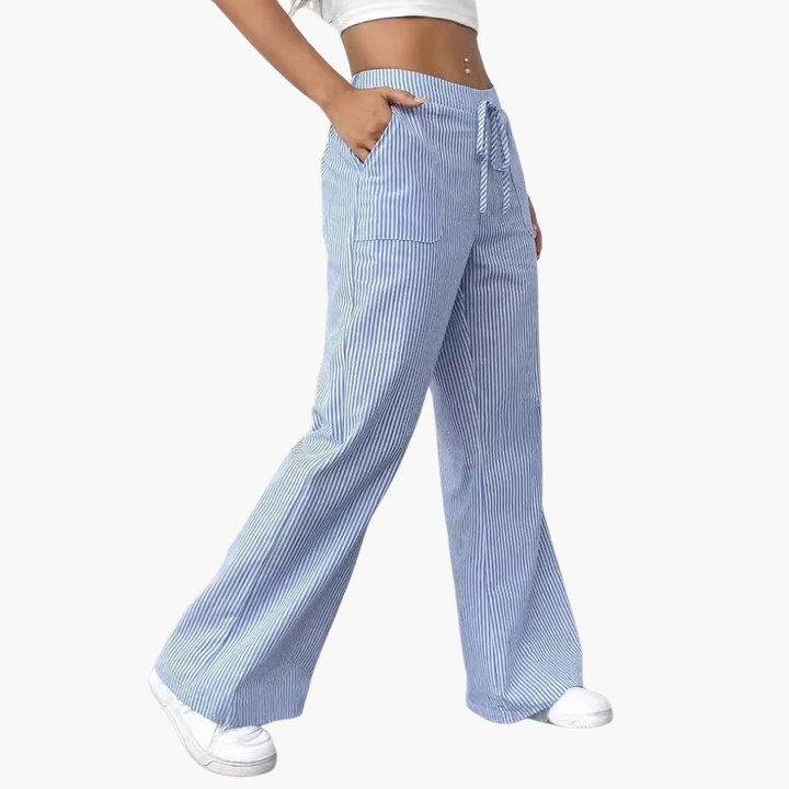 Nova | Striped Wide-Leg Trousers