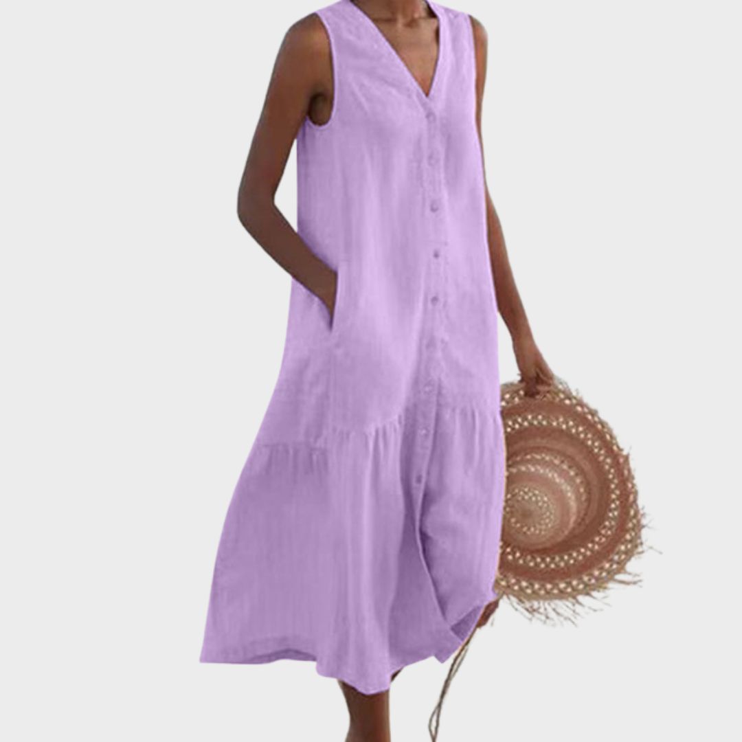 Anna™ | Chic V-Neck Summer Dress