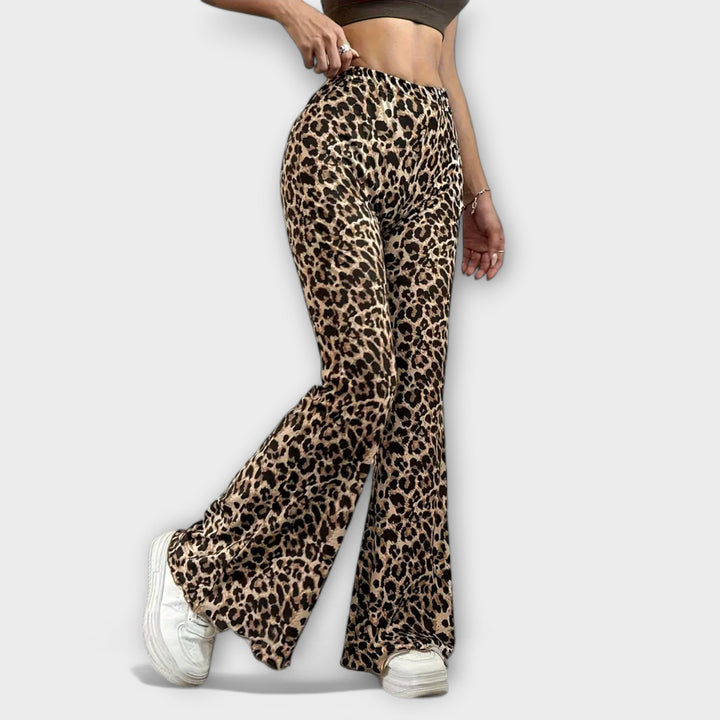 Joy | Leopard bootcut trousers