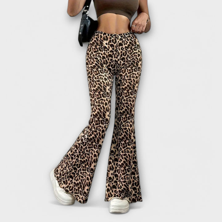 Joy | Leopard bootcut trousers
