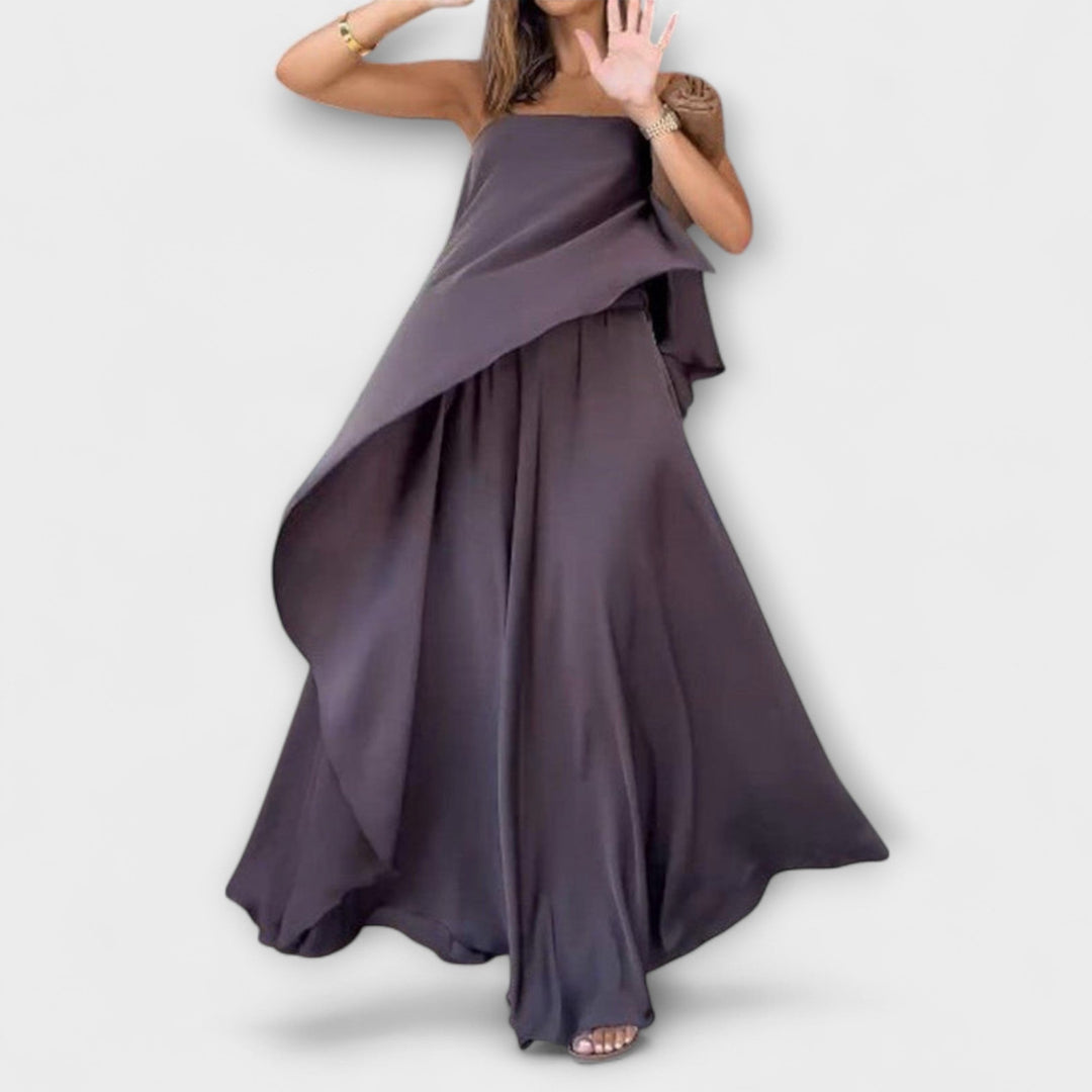 Ruby – Sleeveless Bandeau Top & Skirt Co-Ord