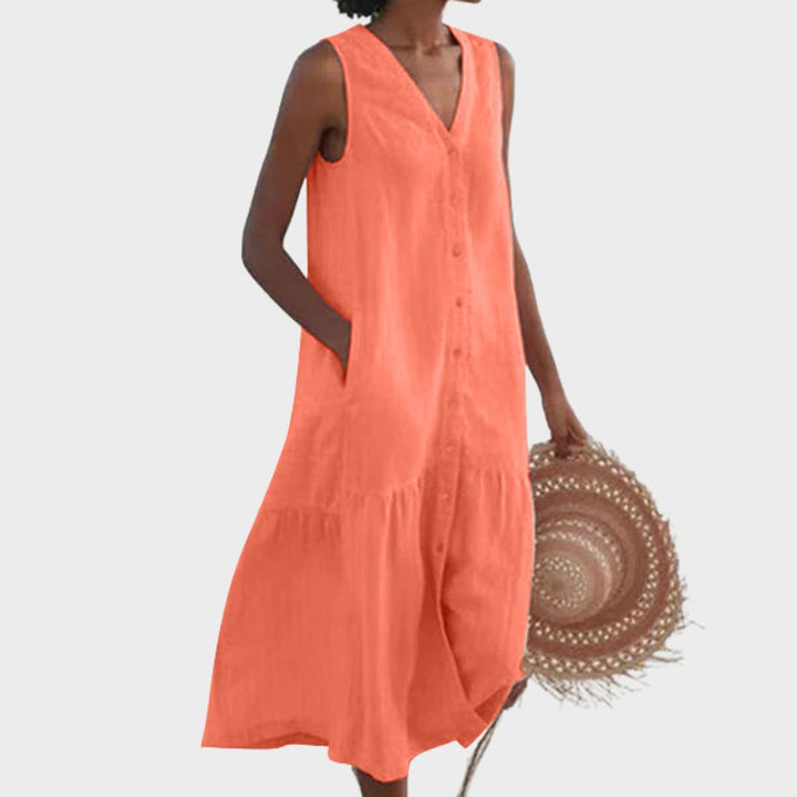 Anna™ | Chic V-Neck Summer Dress