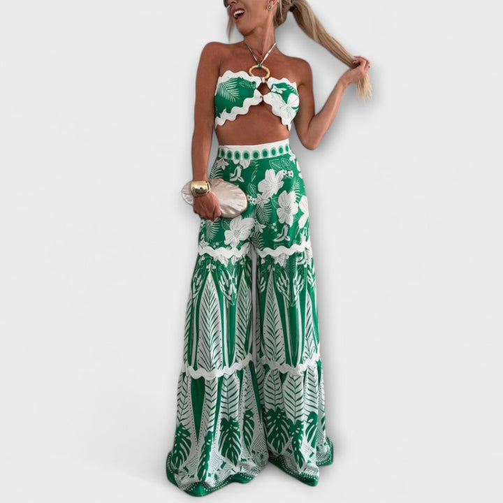 Zella – Cassie Ric Rac Trim Halter Ring Set