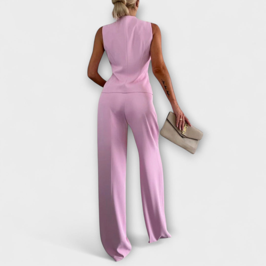Wilhelmina – Sleeveless Top & Trouser Co-ord Set