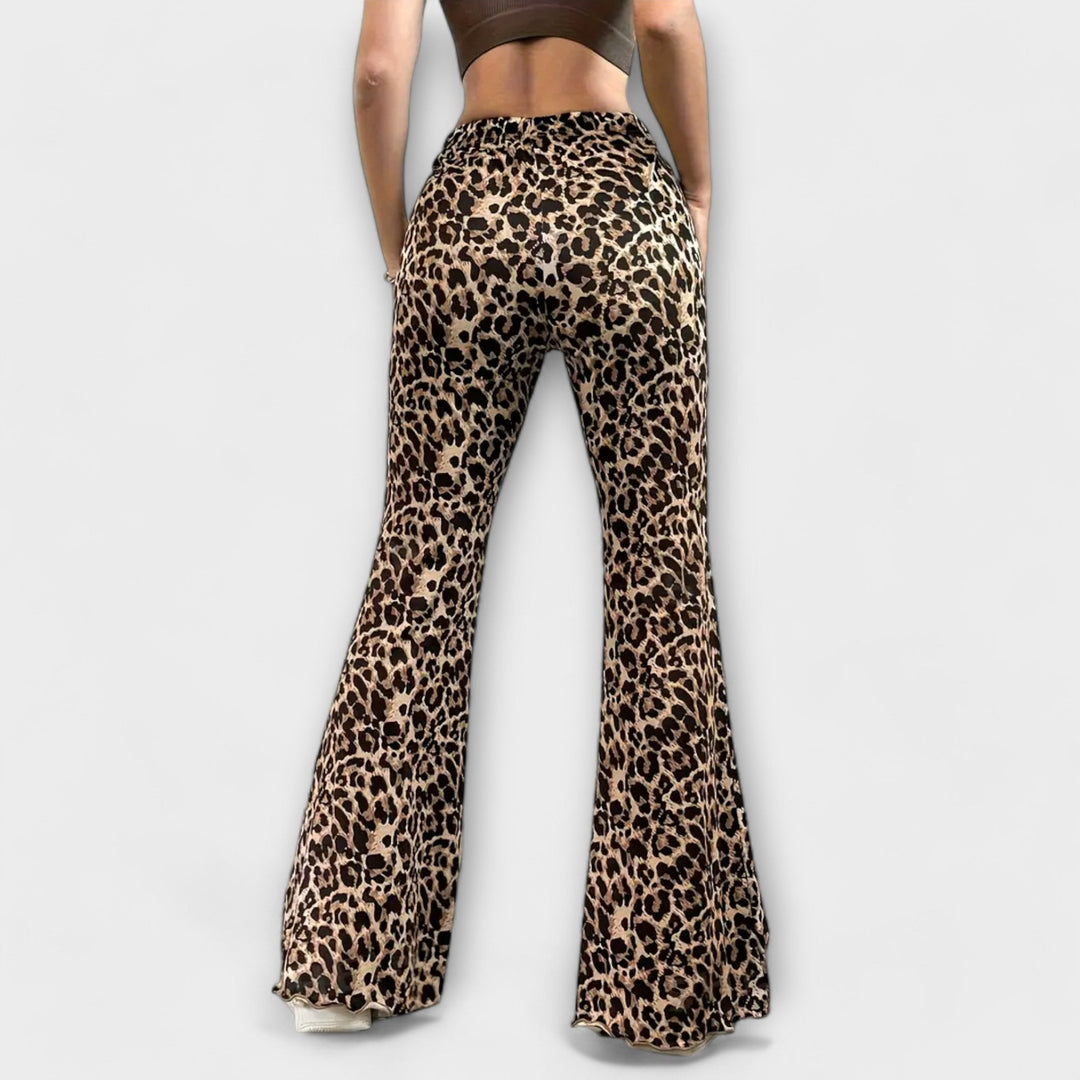 Joy | Leopard bootcut trousers